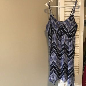 Super cute blue patterned chevron dress
